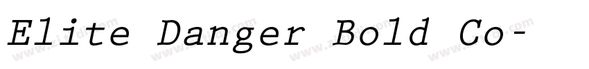 Elite Danger Bold Co字体转换